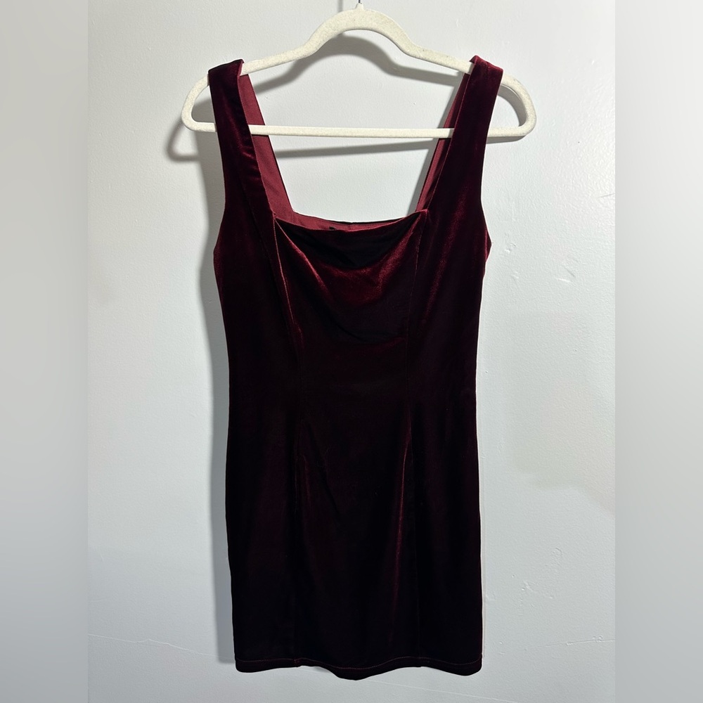 FOREVER 21 Women’s M Wine Velvet Sleeveless Cocktail Bodycon Dress | SKU 0815